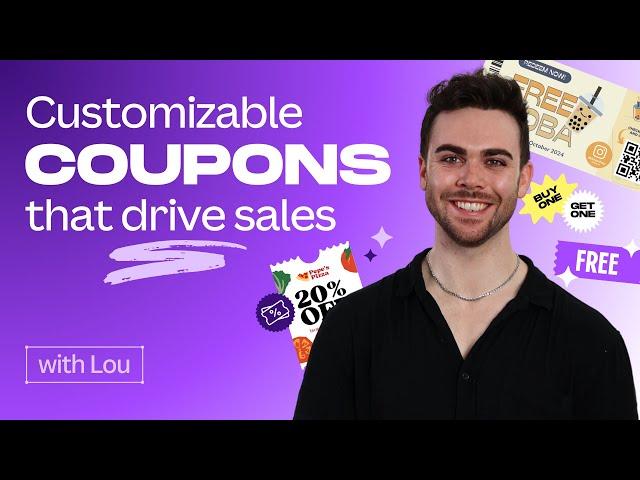 Design irresistible coupons with Canva: boost sales & customer loyalty in minutes!