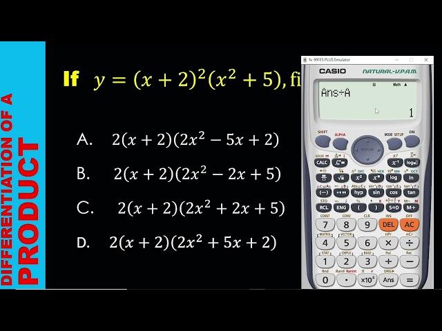 DIFFERENTIATION PART 2: USING CALCULATOR TO FIND THE DERIVATIVES OF POLYNOMIALS