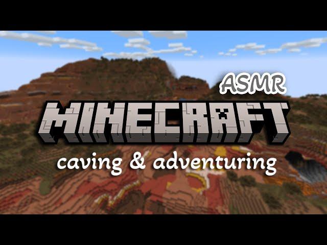 ASMR Minecraft | Caving & Adventuring (keyboard sounds, soft spoken to whisper, gentle game sounds)