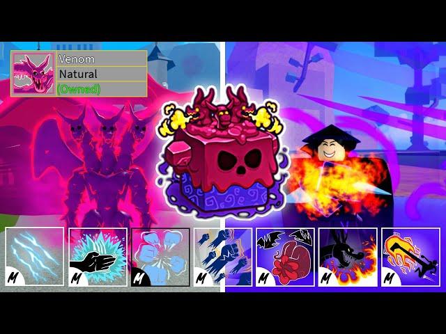 Best Venom fruit ONE SHOT Combos with Every Fighting Style! Blox Fruits