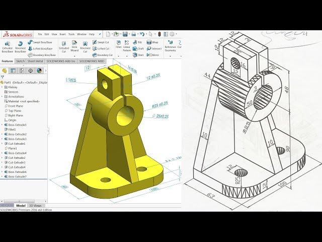 SolidWorks Tutorial for beginners Exercise 2