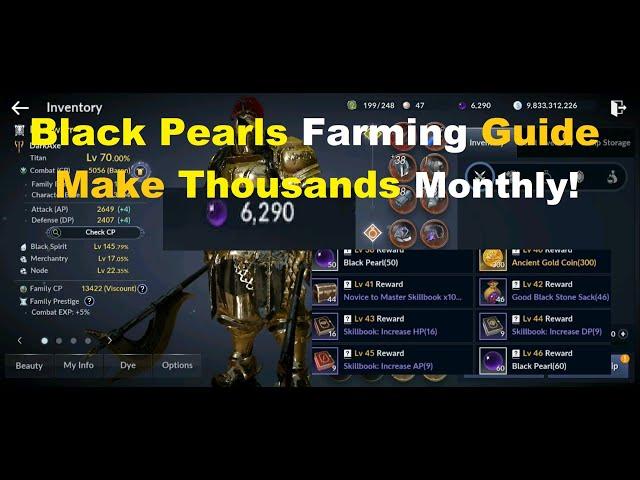 Black Desert Mobile Black Pearls Farm: Get Thousands Every Month!