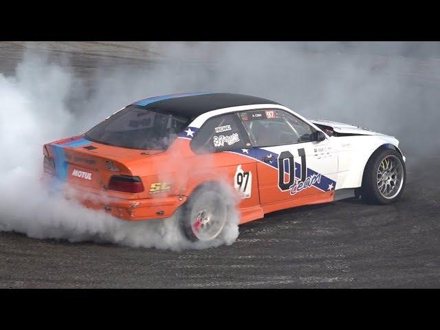 Drift Cars Doing BURNOUT & DONUTS! - 2JZ Supra, HGK Eurofighter, Turbo BMW M3 & More!