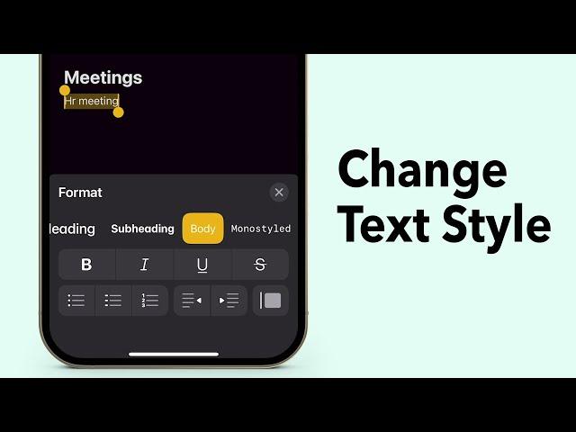 How to Bold or Italicize Text in the Notes App on your iPhone or iPad?