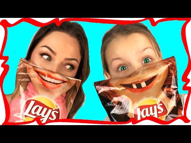 Real Food vs Potato Chips Challenge Kids React Funny Video for Kids