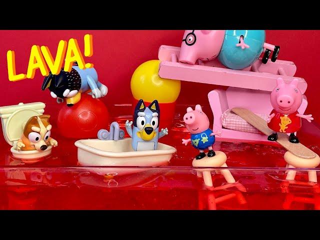 Bluey and Peppa Pig The Floor is Lava 