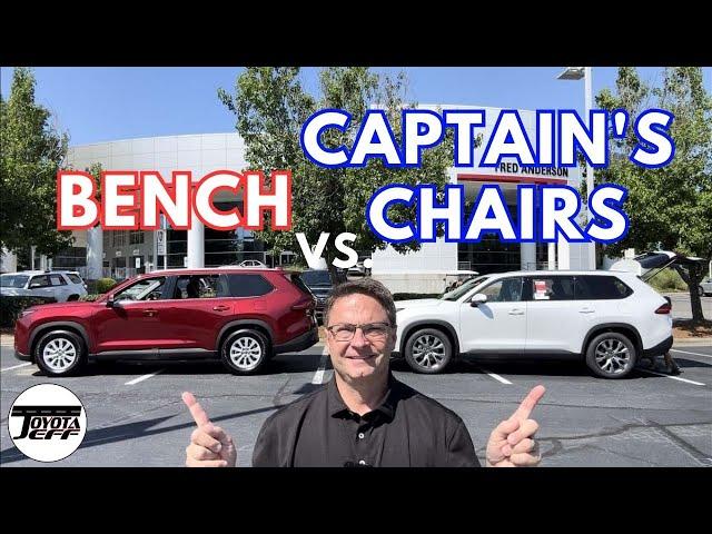 2024 Toyota Grand Highlander:  Compare Bench Seat vs Captain Chairs