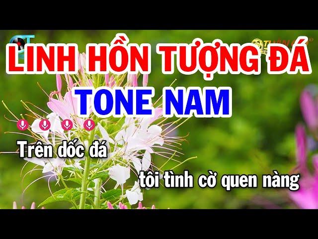 Karaoke Linh Hồn Tượng Đá Tone Nam ( La Thứ ) Nhạc Sống Tuấn Cò