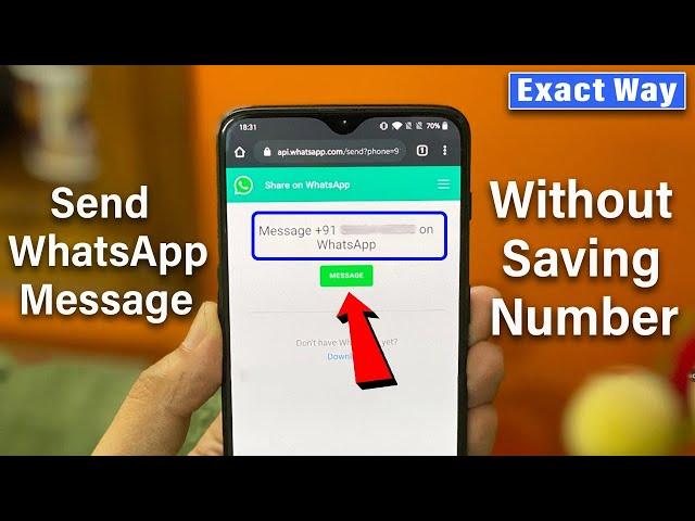 How to send WhatsApp message without saving number 2024 [ New Update ]