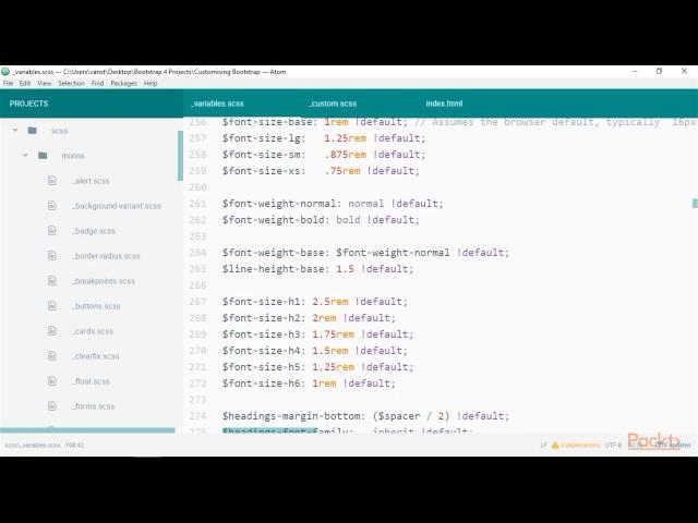 Bootstrap 4 Projects : Variable File | packtpub.com