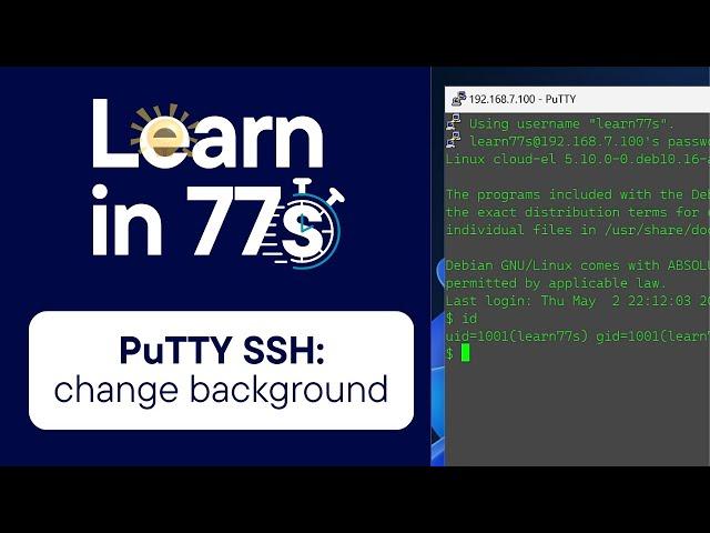 How to change background color in PuTTY