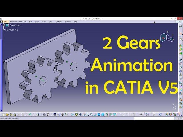 2 Gears Animation in CATIA | CATIA V5 Tutorial | Engineer AutoCAD