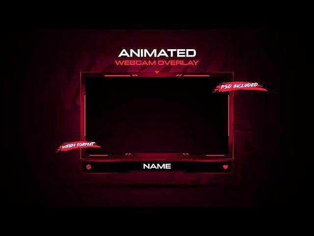 Clean Webcam Overlay Template || Animated Webcam Overlay