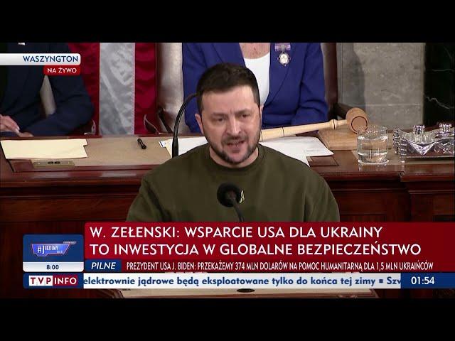 Wołodymyr Zełenski w USA. Przemówienie w Kongresie