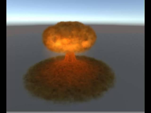 Nuclear explosion  using Unity 5 particle system