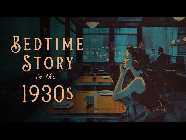  Fall asleep in the 20th century | A Relaxing Lunch at a 1930s Automat  | Rainy Story for Sleep