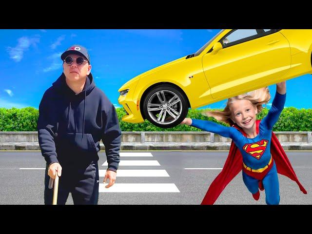Nastya pretends to be a superhero in entertaining episodes for kids
