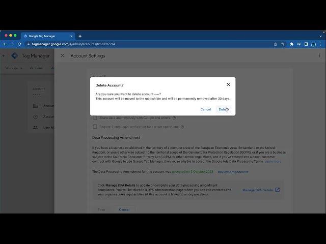 How To Delete Your Google Tag Manager Account [2024]