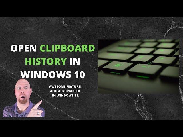 How To Open The Clipboard in Windows 10 | Copy And Paste History Windows 10.