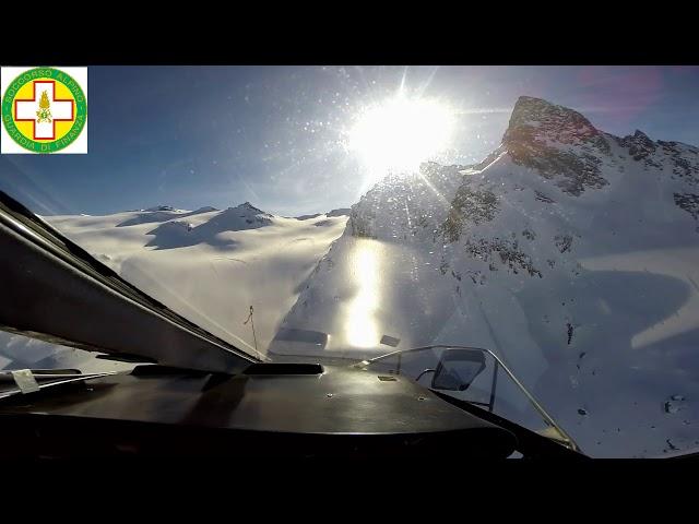 Incidente aereo Rutor: le immagini delle telecamere sull'elicottero