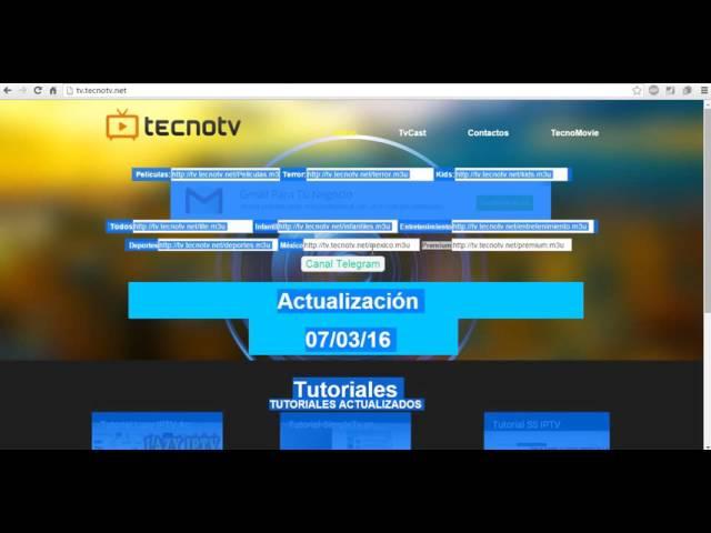 TecnoTv Tutorial del Stitio oficial