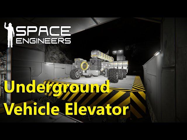 Space Engineers ep10 - I Built a Vehicle Elevator in My Underground Base