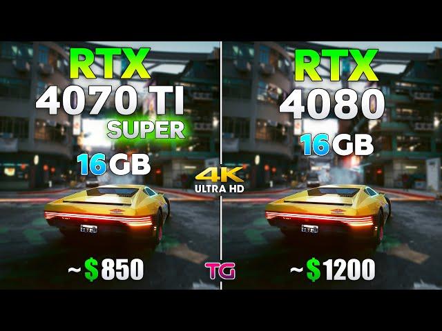 RTX 4070 Ti SUPER vs RTX 4080 - Test in 4K