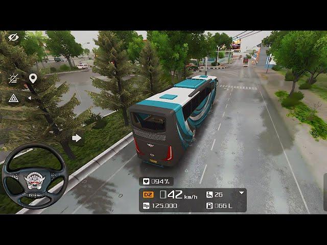 Heavy Rain in Indonesia Realistic Graphics - Bus Simulator Indonesia Gameplay