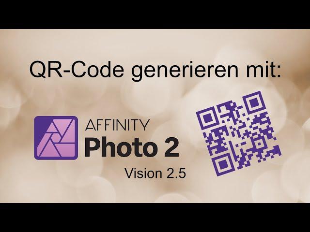 QR Code generieren mit Affinity Photo2