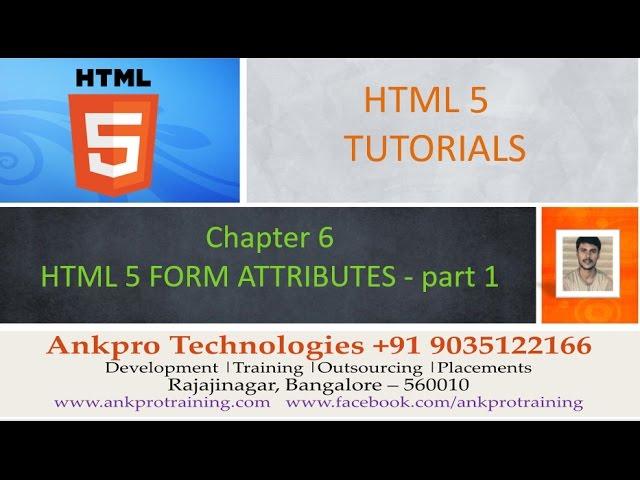 HTML 5 - Chapter 6 - HTML 5 form attributes (autocomplete, autofocus, list, max, min, multiple)