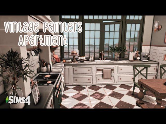 Vintage Painters Apartment // The Sims 4 CC Speed Build