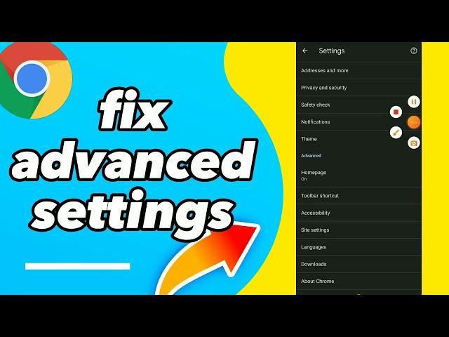 How To Fix Advanced Settings On Google Chrome 2025