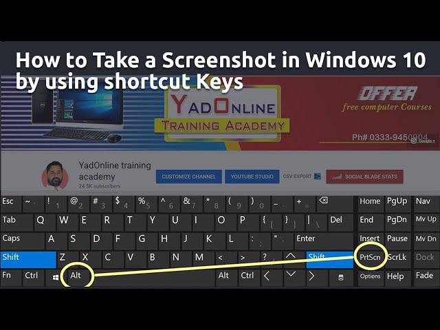 How to take a screenshot on windows 10 by using shortcut keys