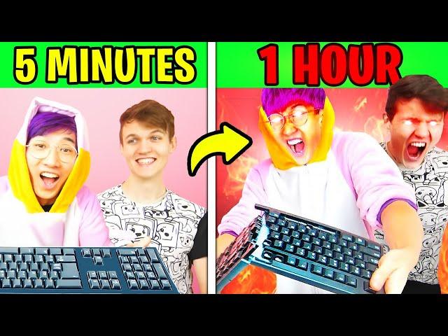 Playing Games But They Get MORE IMPOSSIBLE Every 5 Minutes! (*WE RAGE*)