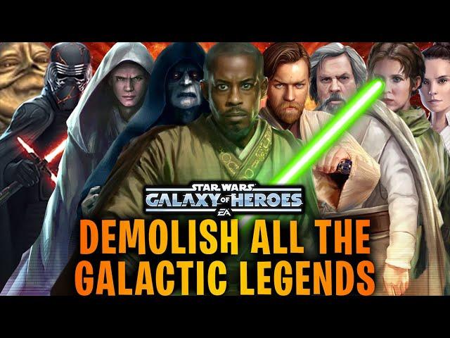 Kelleran Beq Demolishes ALL the Galactic Legends - Most Powerful Team in SWGoH History?