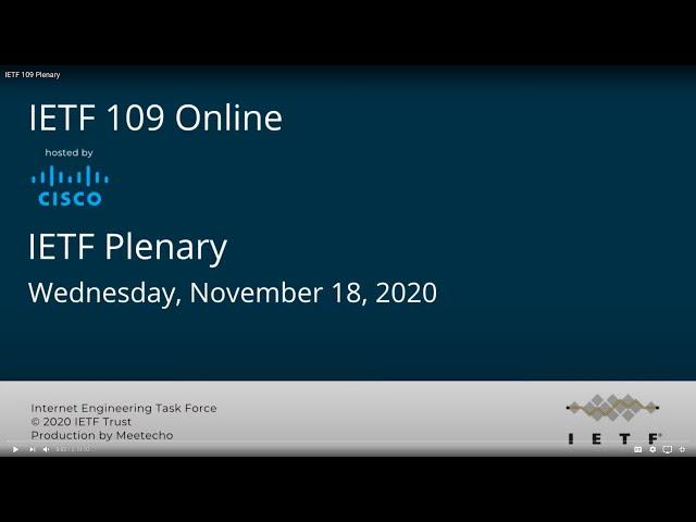 IETF 109 Plenary