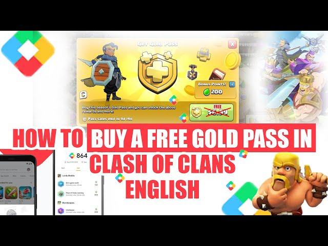 HOW TO BUY A GOLD PASS FREE IN CLASH OF CLANS | ENGLISH |