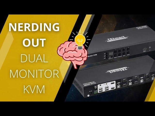 4 COMPUTER 2 MONITOR TESmart KVM Setup and How-to Guide | HKS0802A1U