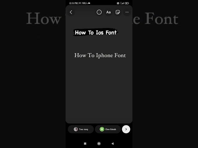 How To Ios Font With Android Phone️#short #shorts #fonts