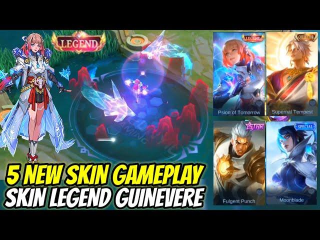 5 NEW SKIN GAMEPLAY! SKIN LEGEND GUINEVERE, VALE COLLECTOR, STARLIGHT PAQUITO - Mobile Legends