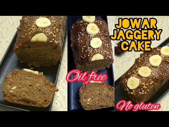 Ravneet Bhalla Bakes Vegan OIL-FREE Eggless Jowar Banana BREAD Cake With Jaggery #noovencakes