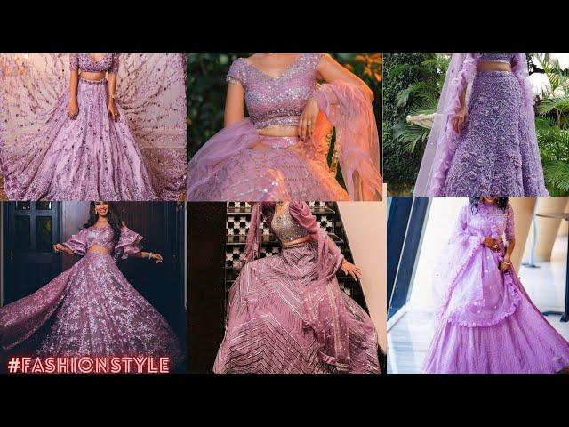 Lavender Colour Lehenga Designs | Light Purple Colour Lehengas| Bridal Lehenga Ideas | #fashionstyle