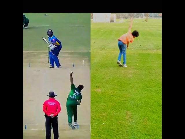 Muhammad Amir Bowling action copy ️ || #shorts #cricket #viral