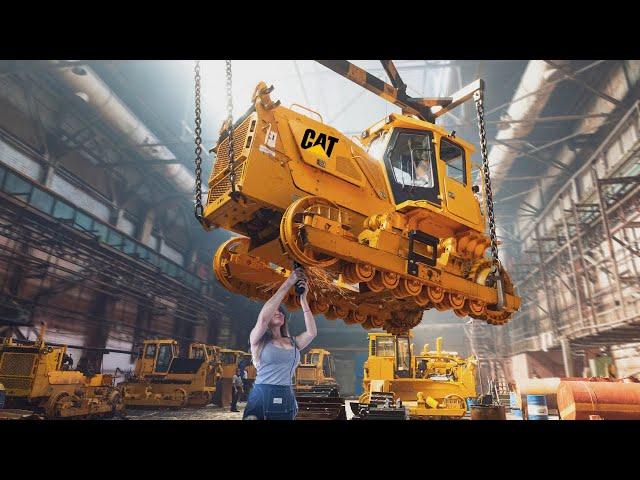 Caterpillar Factory Producing Powerful Dozers, Excavators, Wheel Loaders  & Dump Trucks