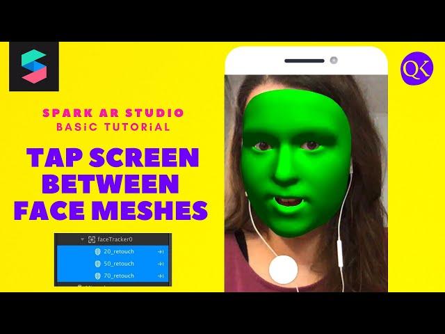 How to create a Screen Tap to Switch Between Face Meshes [SPARK AR Step-by-Step Tutorial]