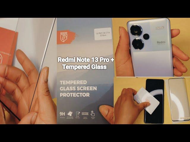 Redmi Note 13 Pro Plus Tempered Glass | Without Liquid | ROSSO Tempered Glass Installation