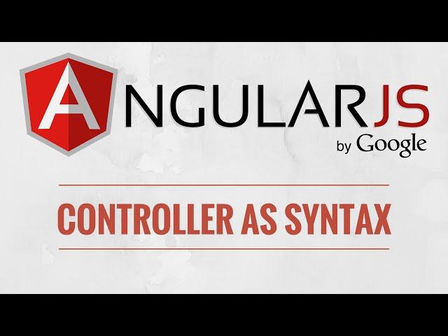 [ENG] AngularJs Tutorial - enhance our code with the Controller As Syntax