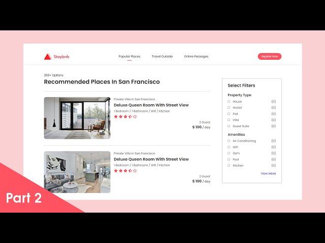 How To Make Home Listing Website Part  2 | Complete Website Design Using HTML And CSS