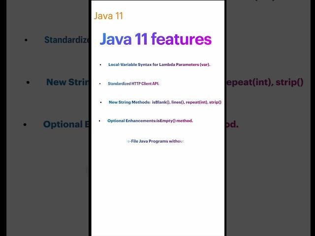 Java 11 features (01) #java11