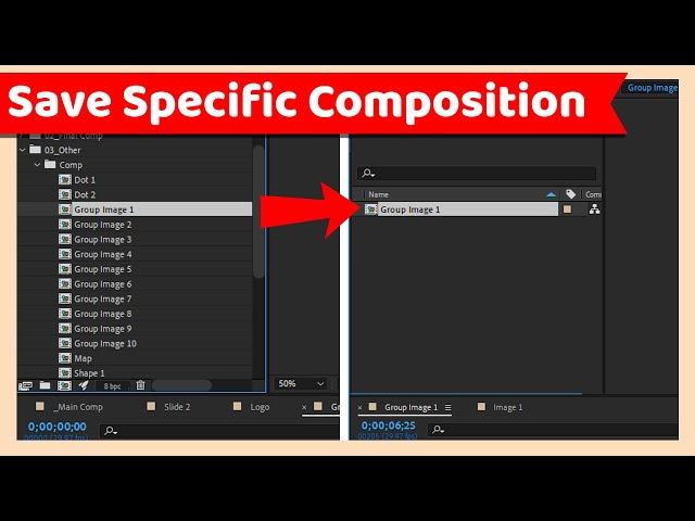 Save Specific or Single Composition | After Effects Tutorial